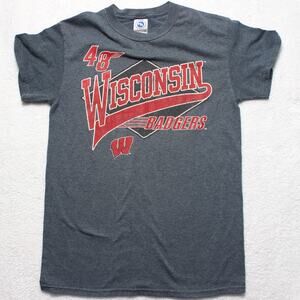 Wisconsin Badgers TShirt Mens Small Graphic Tee NCAA College Sports Vintage Look